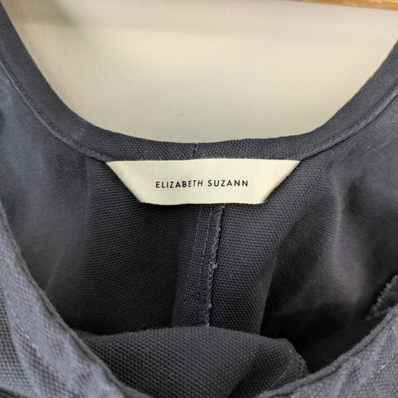 Elizabeth Suzann Jumpsuit Women's S Tall Blue Dark Navy Clyde Cotton Canvas - Picture 4 of 14